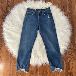 Levi’s 501 original distressed‎ stretch jean 27 NWT